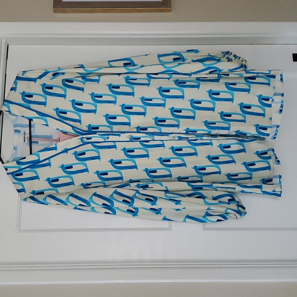 Alexis Blue Jay dress-closing shop.